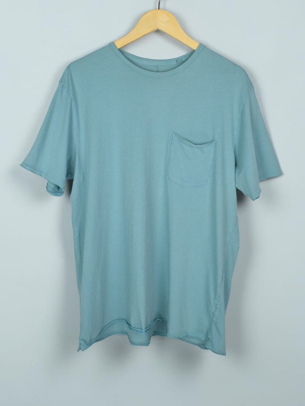 RAG & BONE MILES ORGANIC COTTON JERSEY T-SHIRT - TEAL BLUE